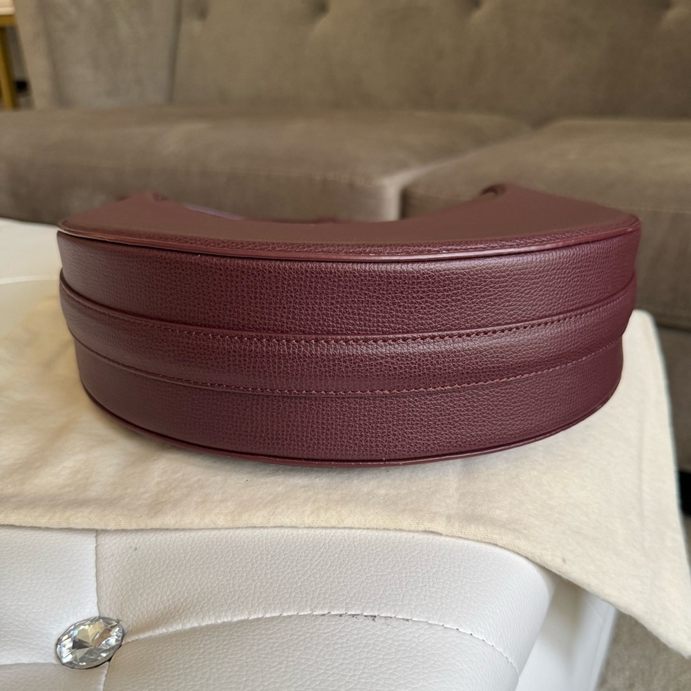 Polene Numero Dix Large Burgundy Sandalwood Leather Shoulder Crossbody Handbag - Picture 7 of 16